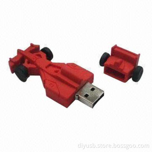 USB Memory Disk with 11Mbps Reading and 8Mbps Writing Speed, Free Logo, Car Design